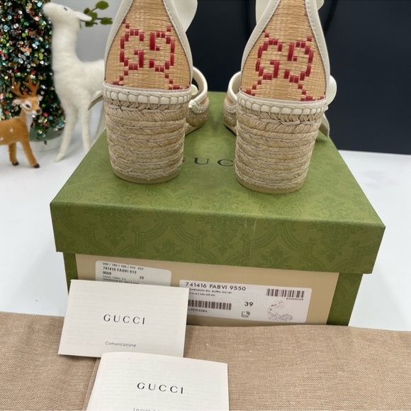 Women’s Gucci wedge multicolor espadrilles size 39 made in Spain - Picture 3 of 7